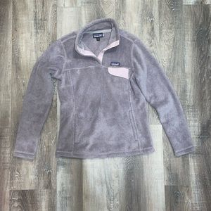Patagonia Women’s Small Re-Tool Snap 1/4 Plush Light Purple Pullover Sweatshirt